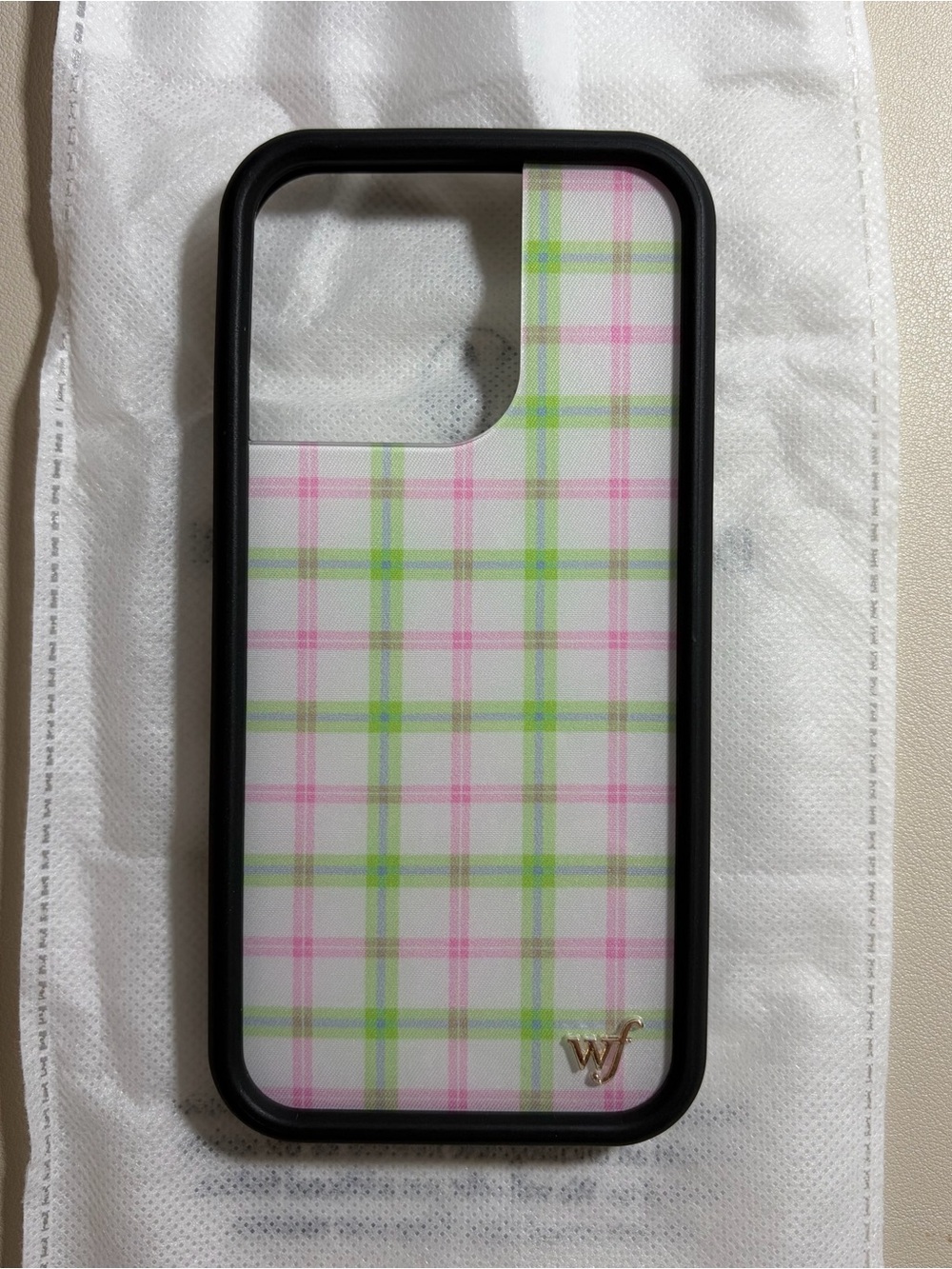 Wildflower Pastel Pink & Green Plaid Phone Case - iPhone 16Pro